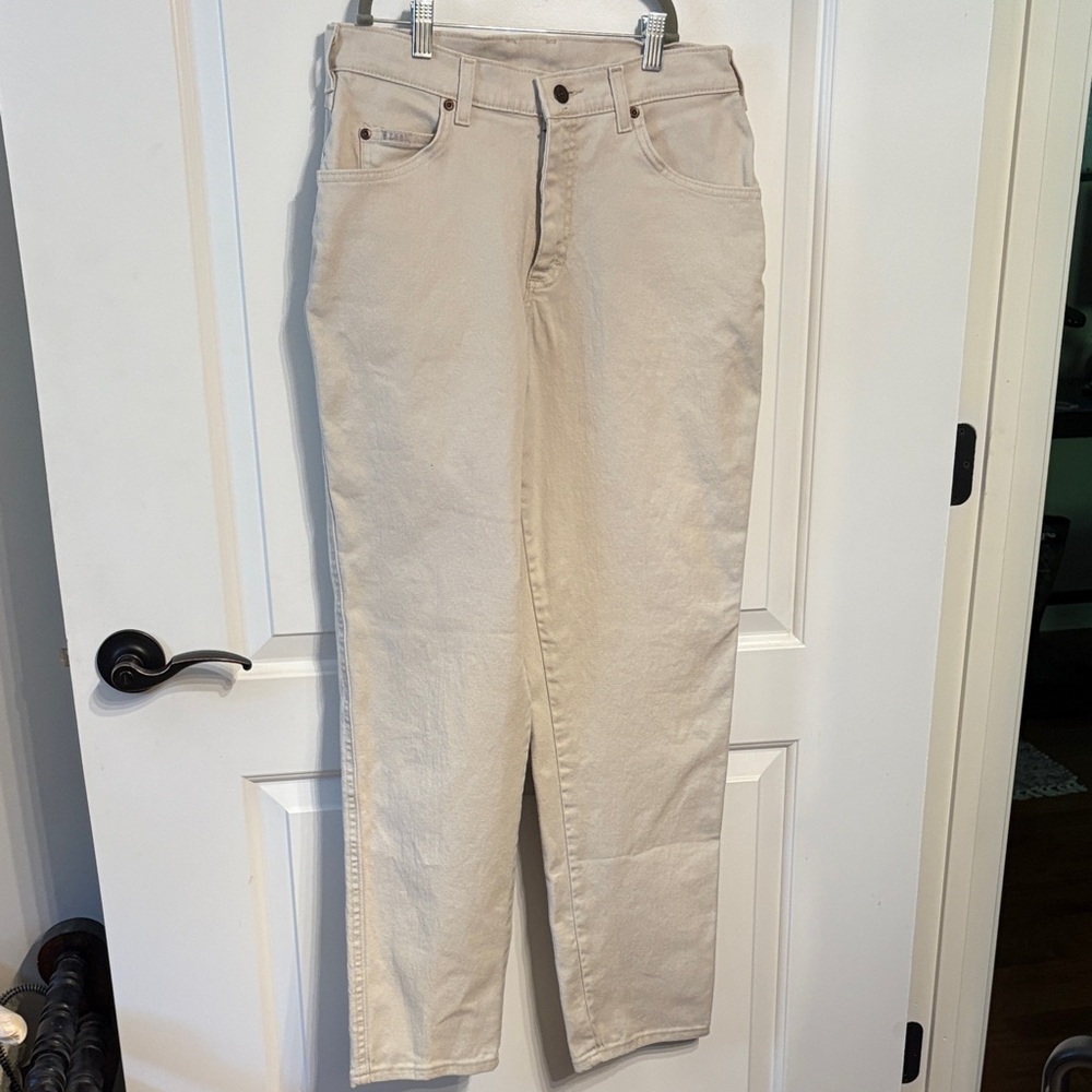 Lee Women's Beige Straight Leg Jeans